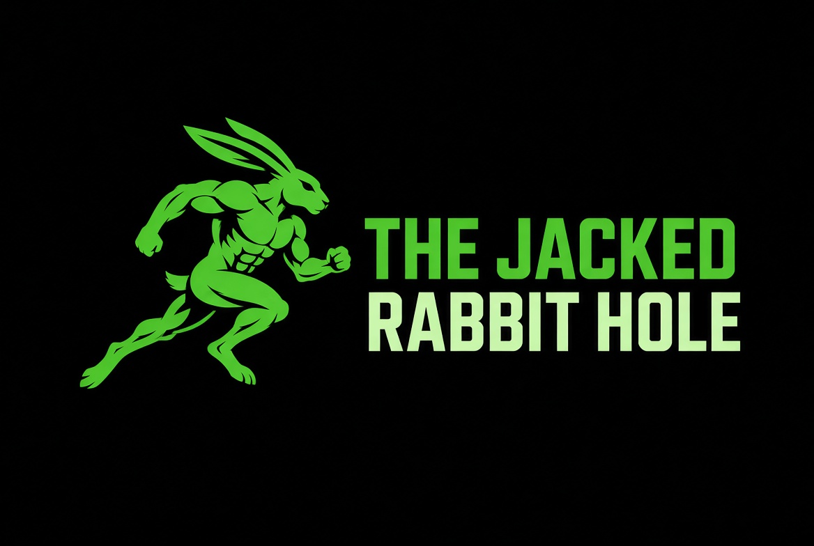 Wordmark with jacked rabbit